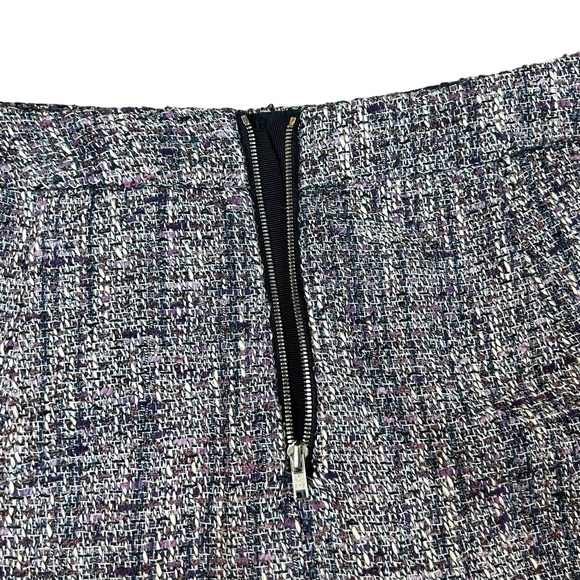 J. Crew NWT Size 2 Bellflower Tweed Pencil Skirt Multicolor Purple Blue - Picture 3 of 8